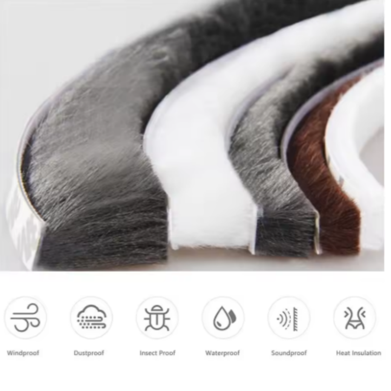 Window Lock Bar - 3Meters Brush Strip Self Adhesive Door