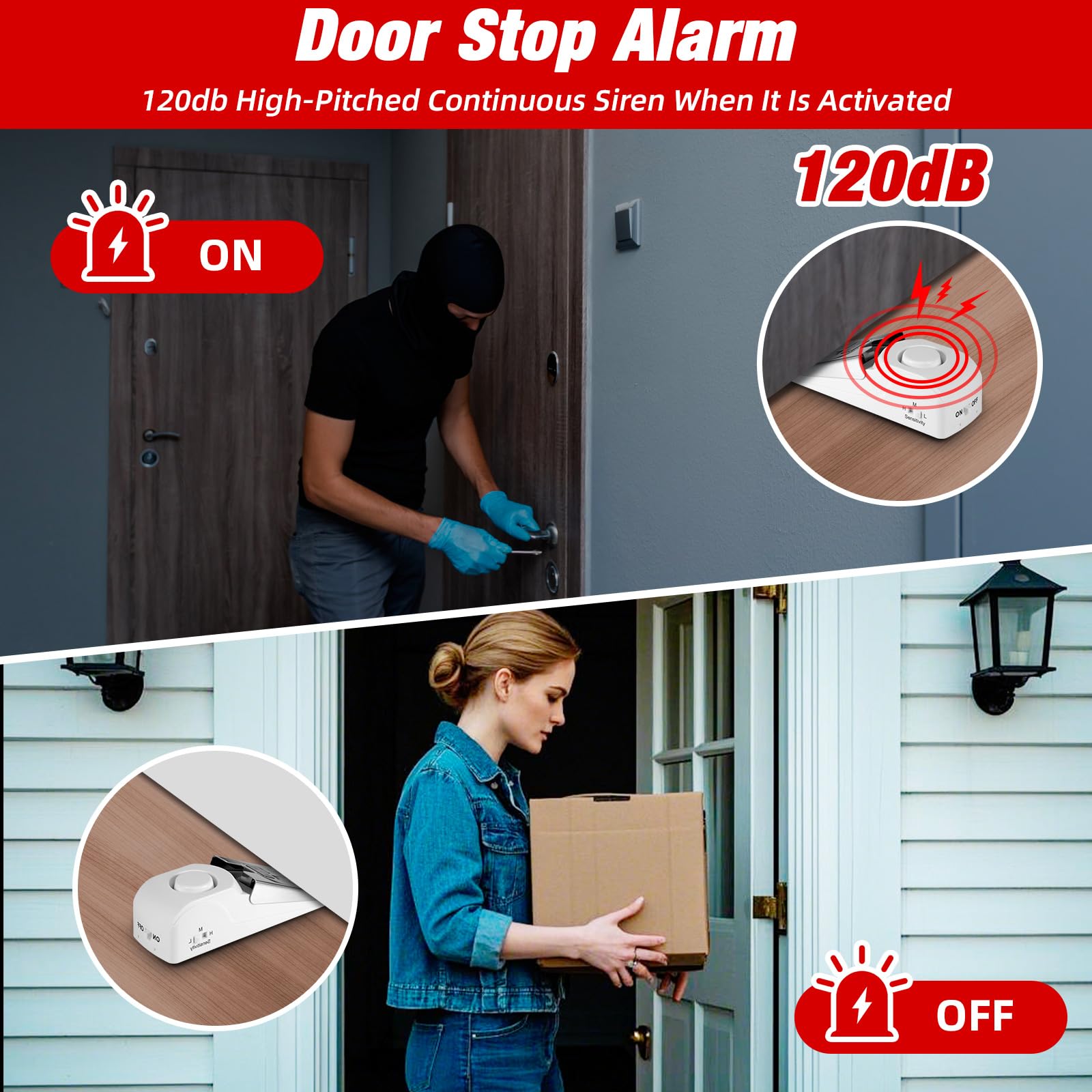 Portable Door Stop Alarm Trave - Door Stop Alarm บทวิจารณ์และราคา