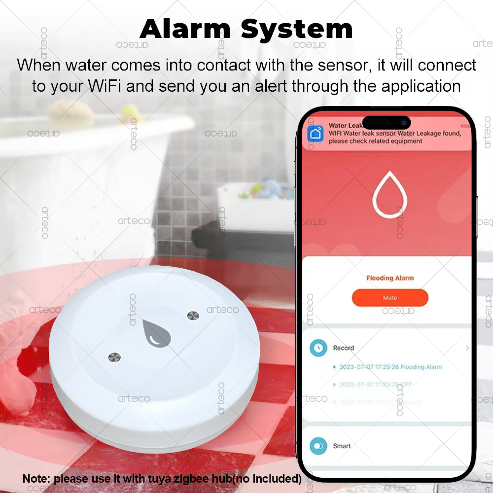 Tuya Zigbee Water Sensor Leak  - Water Alarm Sensor บทวิจารณ์และราคา