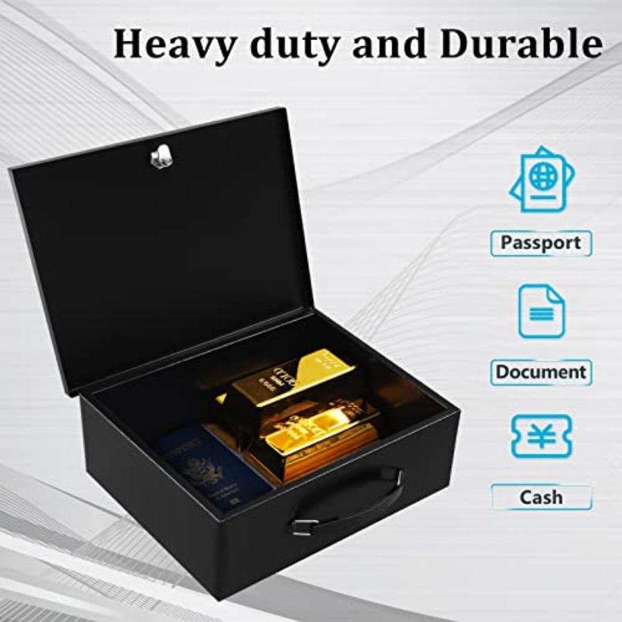 Portable Metal Safe Box with K - Fire Safe Document บทวิจารณ์และราคา