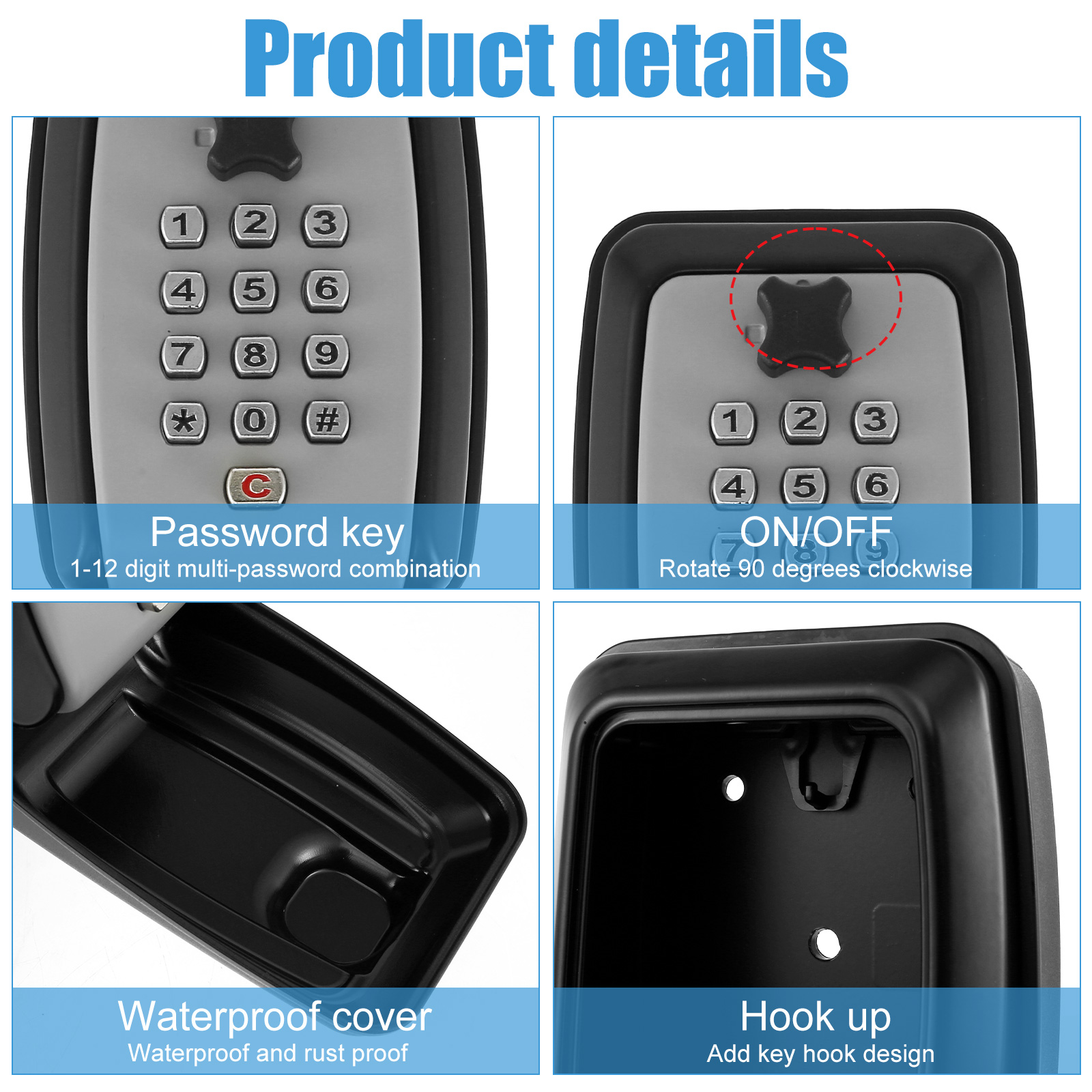 Key Lock Box Wall-Mount Secret - Lockbox Key Secure บทวิจารณ์และราคา
