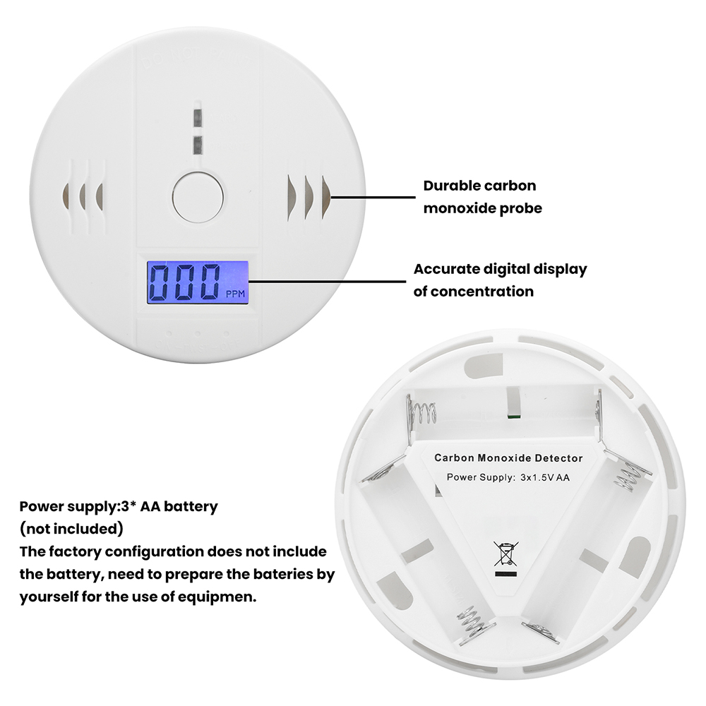 Carbon Monoxide Alarm Smoke Al - Smoke Detector Interconnected บทวิจารณ์และราคา