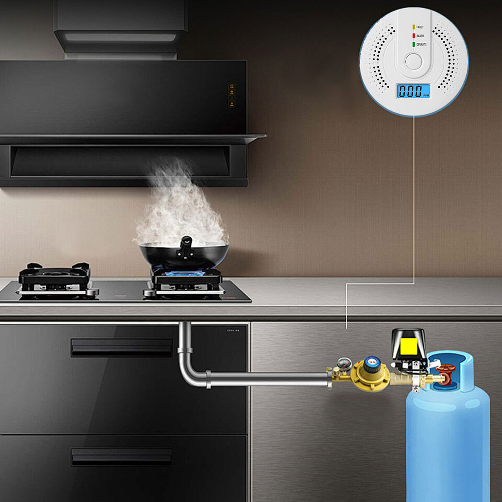 Digital Carbon Monoxide Detect - Smoke Detector Interconnected บทวิจารณ์และราคา