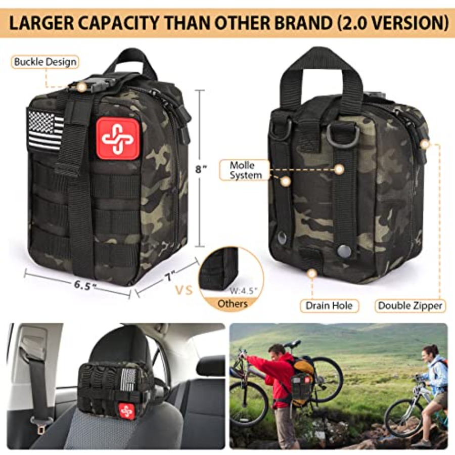 Survival Kit, 250Pcs Survival  - First Aid Bag Kit บทวิจารณ์และราคา