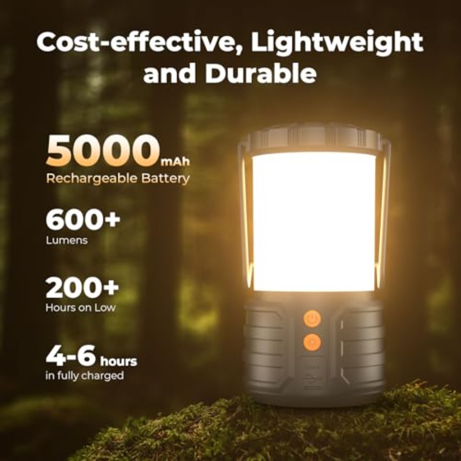 Camping Lantern, 5000mAh Recha - Power Outage Light บทวิจารณ์และราคา