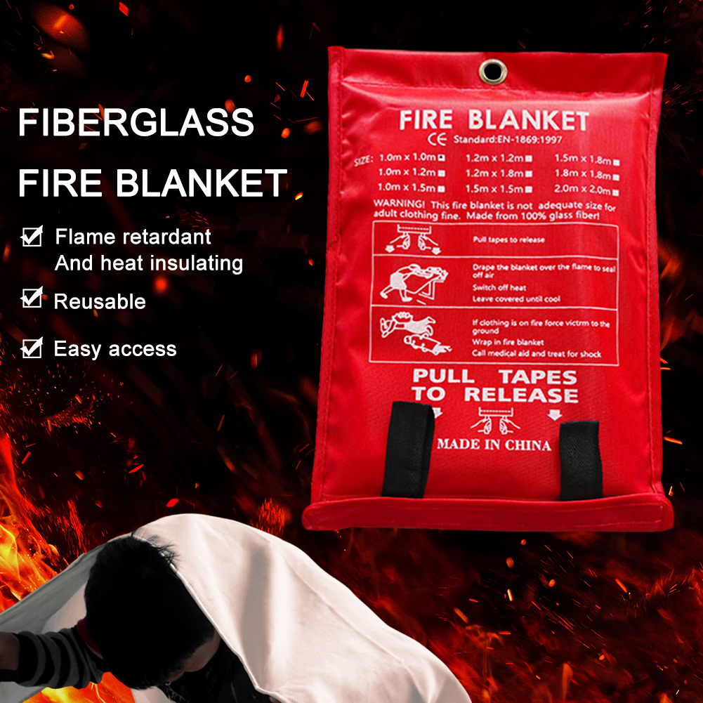Fire Blanket Fiberglass Fire B - Fire Blanket Kitchen บทวิจารณ์และราคา