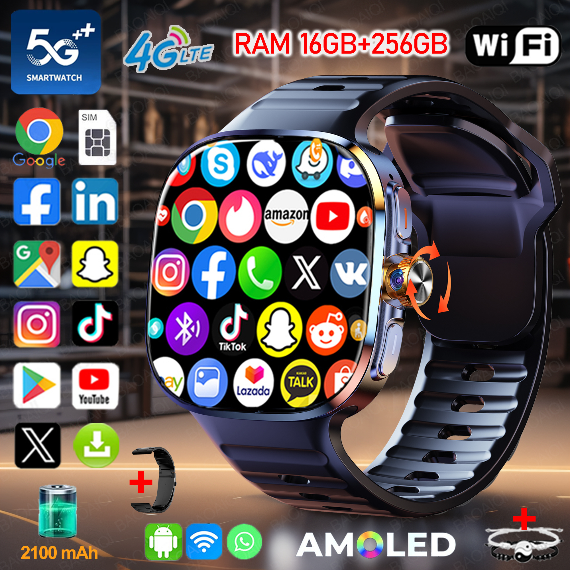 New Large Screen Smartwatch 4G - Window Lock Bar บทวิจารณ์และราคา