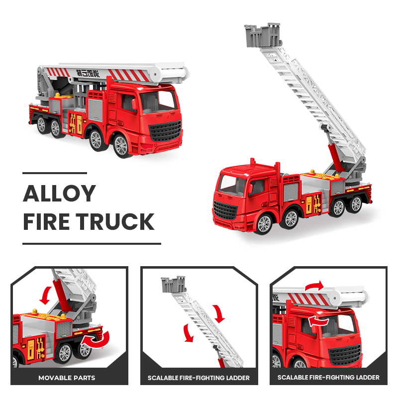 1:55 Diecast Fire Truck Model  - Fire Escape Ladder บทวิจารณ์และราคา