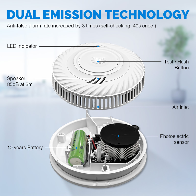 10 Years Battery Powered Hotel - Smoke Detector Interconnected บทวิจารณ์และราคา