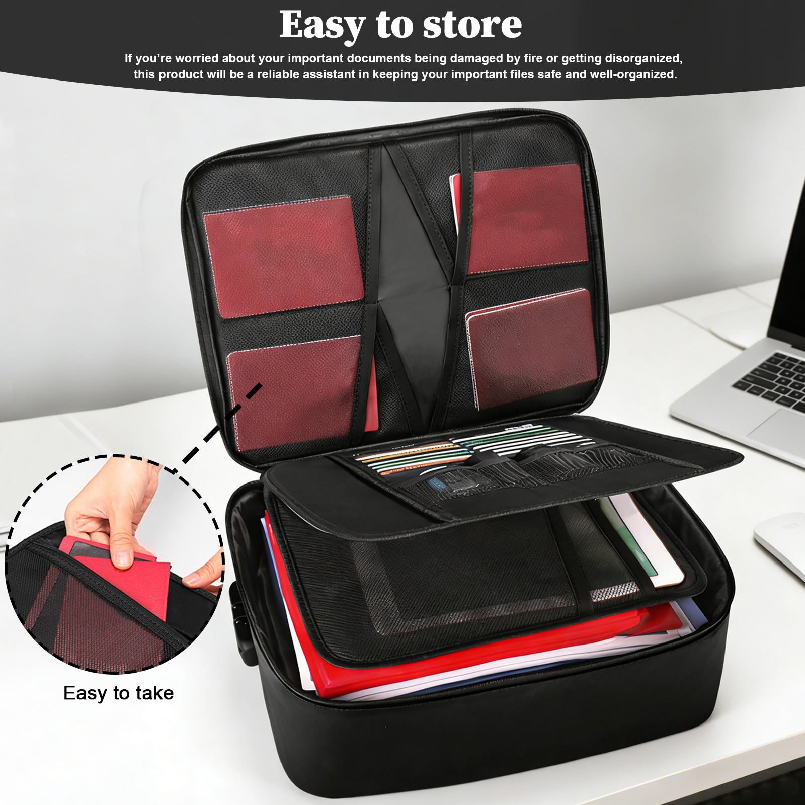 Fireproof Document Bag with Lo - Fire Safe Document บทวิจารณ์และราคา