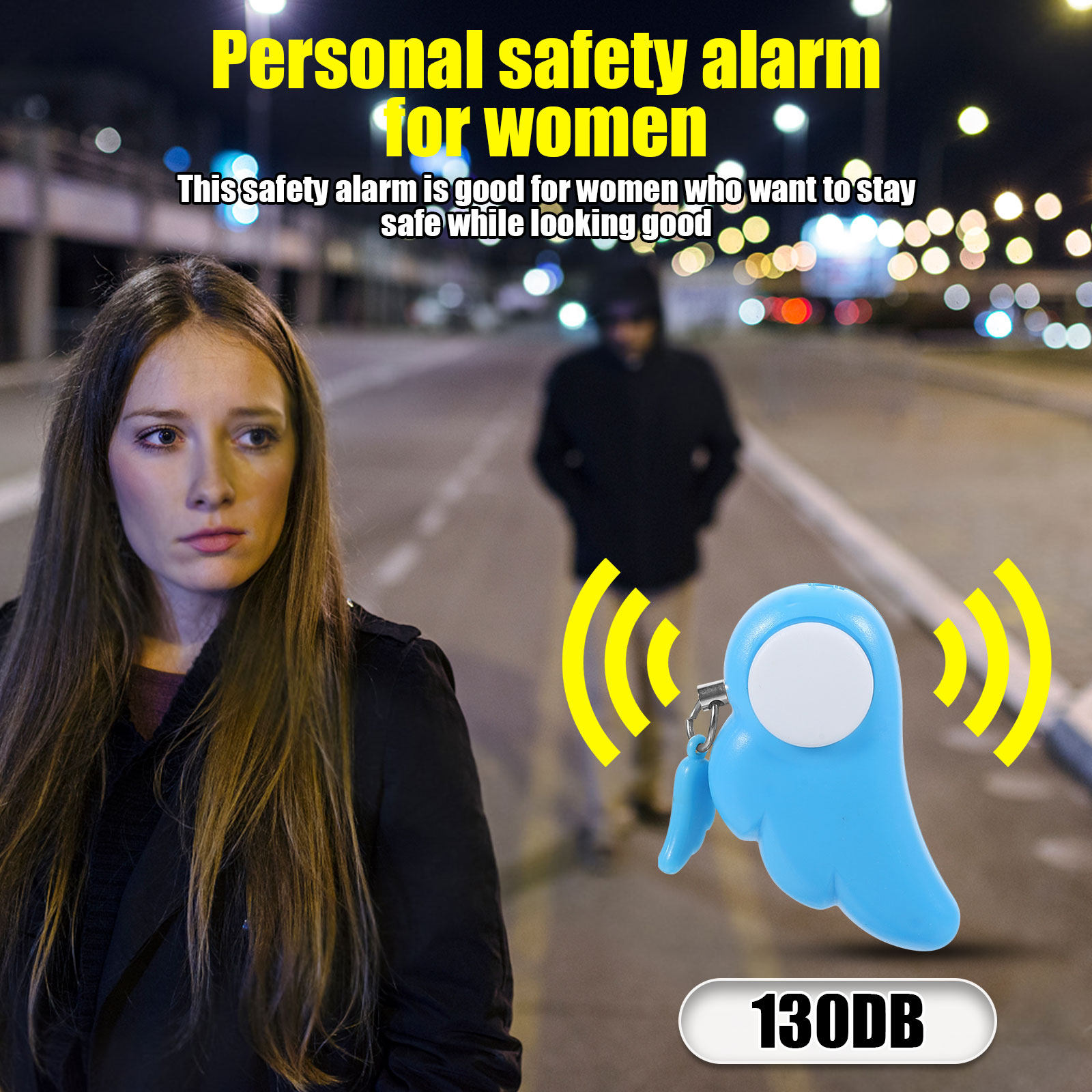 Personal Alarm Keychain 130Db  - Personal Alarm Keychain บทวิจารณ์และราคา