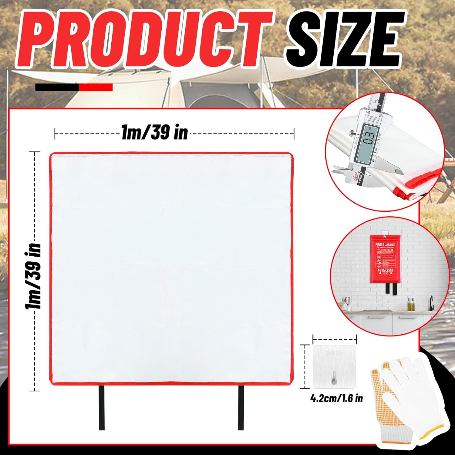 30 Pcs Fire Blankets 40x40 Inc - Fire Blanket Kitchen บทวิจารณ์และราคา