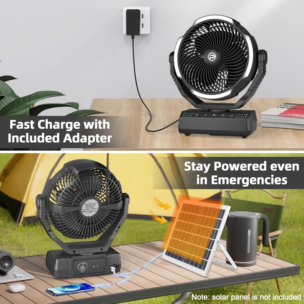 20000mAh Camping Fan with Ligh - Power Outage Light บทวิจารณ์และราคา
