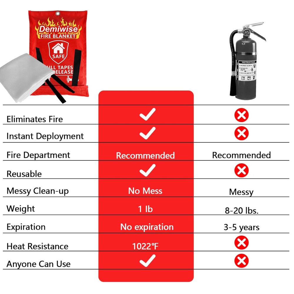 Thick Fire Blanket Emergency f - Fire Blanket Kitchen บทวิจารณ์และราคา