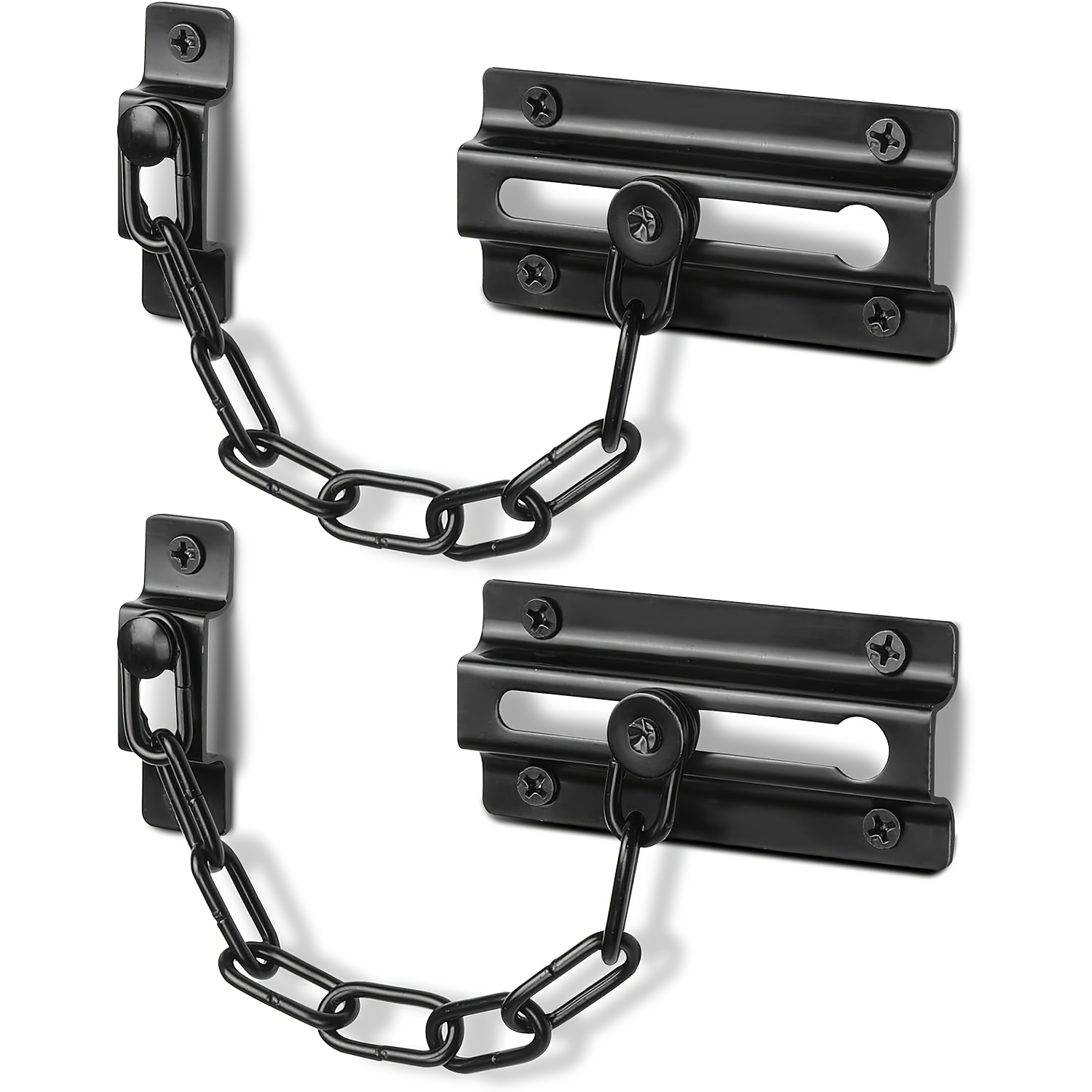 2 Pack Door Chain Lock Black,  - Security Chain Door บทวิจารณ์และราคา