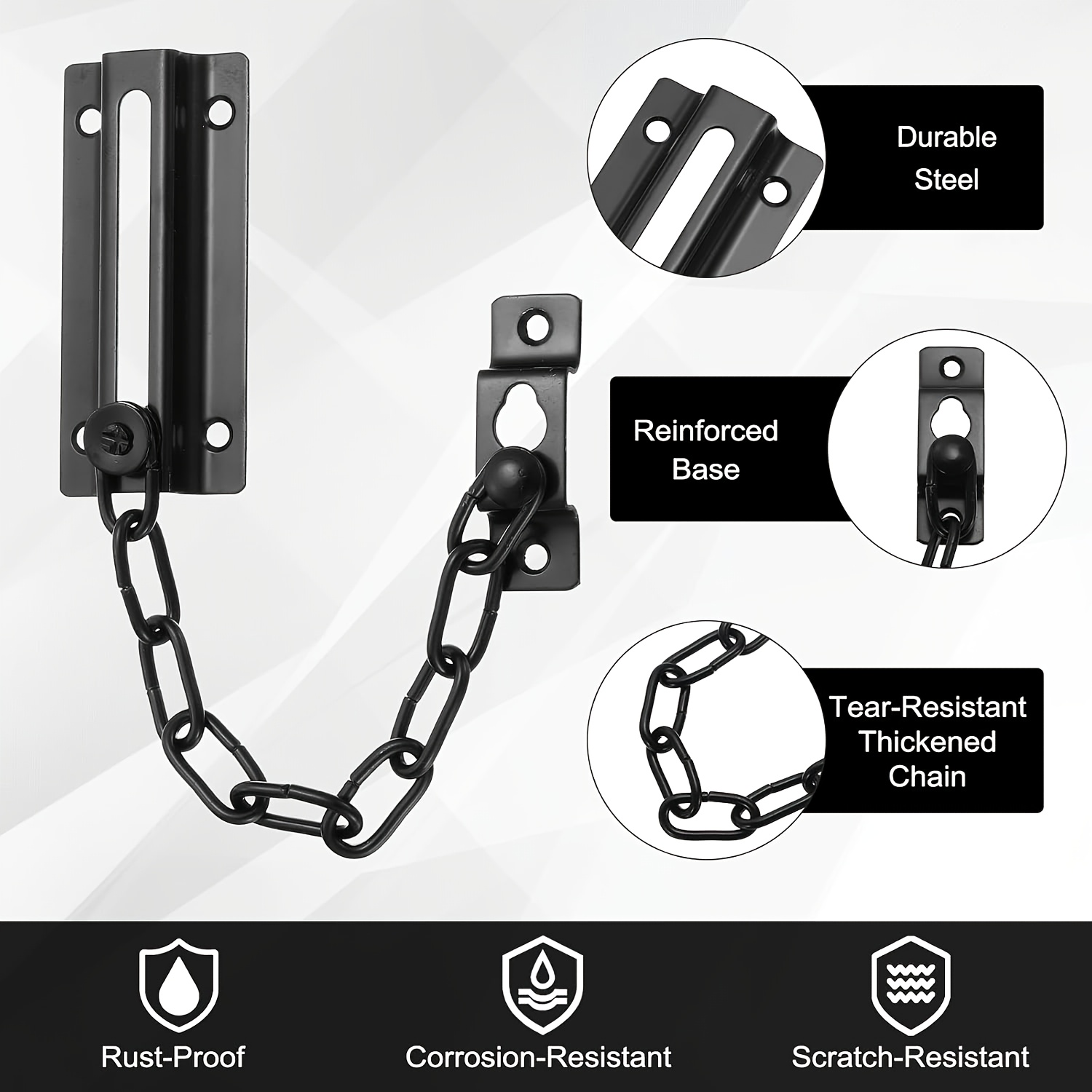 2 Pack Door Chain Lock Black,  - Security Chain Door บทวิจารณ์และราคา