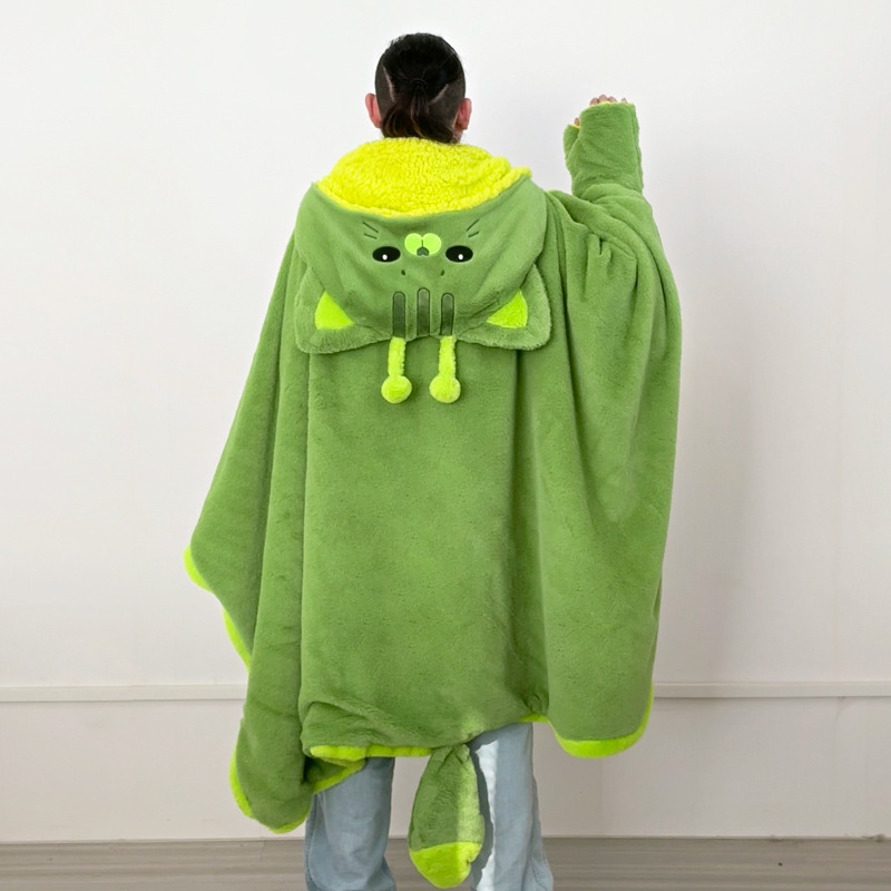 Cartoon Cute Alien Cat Hooded  - Fire Blanket Kitchen บทวิจารณ์และราคา