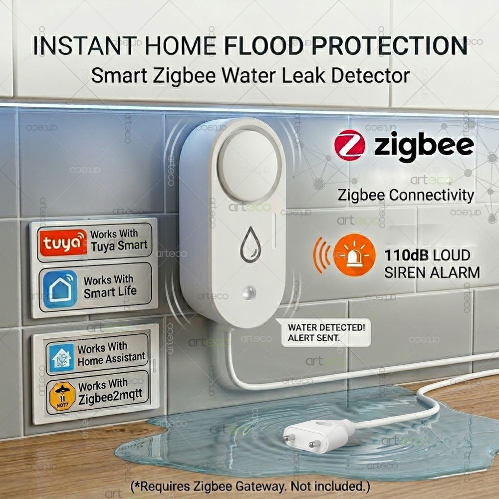 Zigbee Water Leak Detector Sma - Water Alarm Sensor บทวิจารณ์และราคา