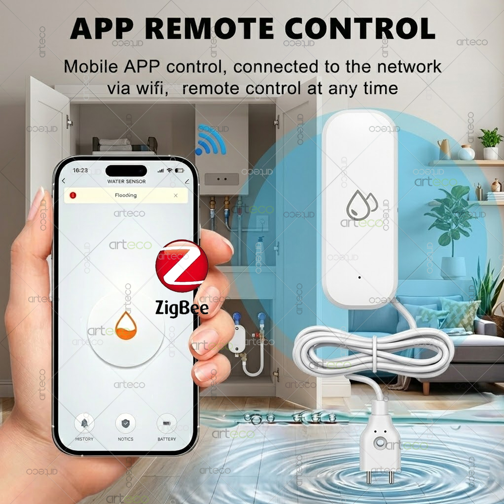 Zigbee Water Leak Detector Sma - Water Alarm Sensor บทวิจารณ์และราคา