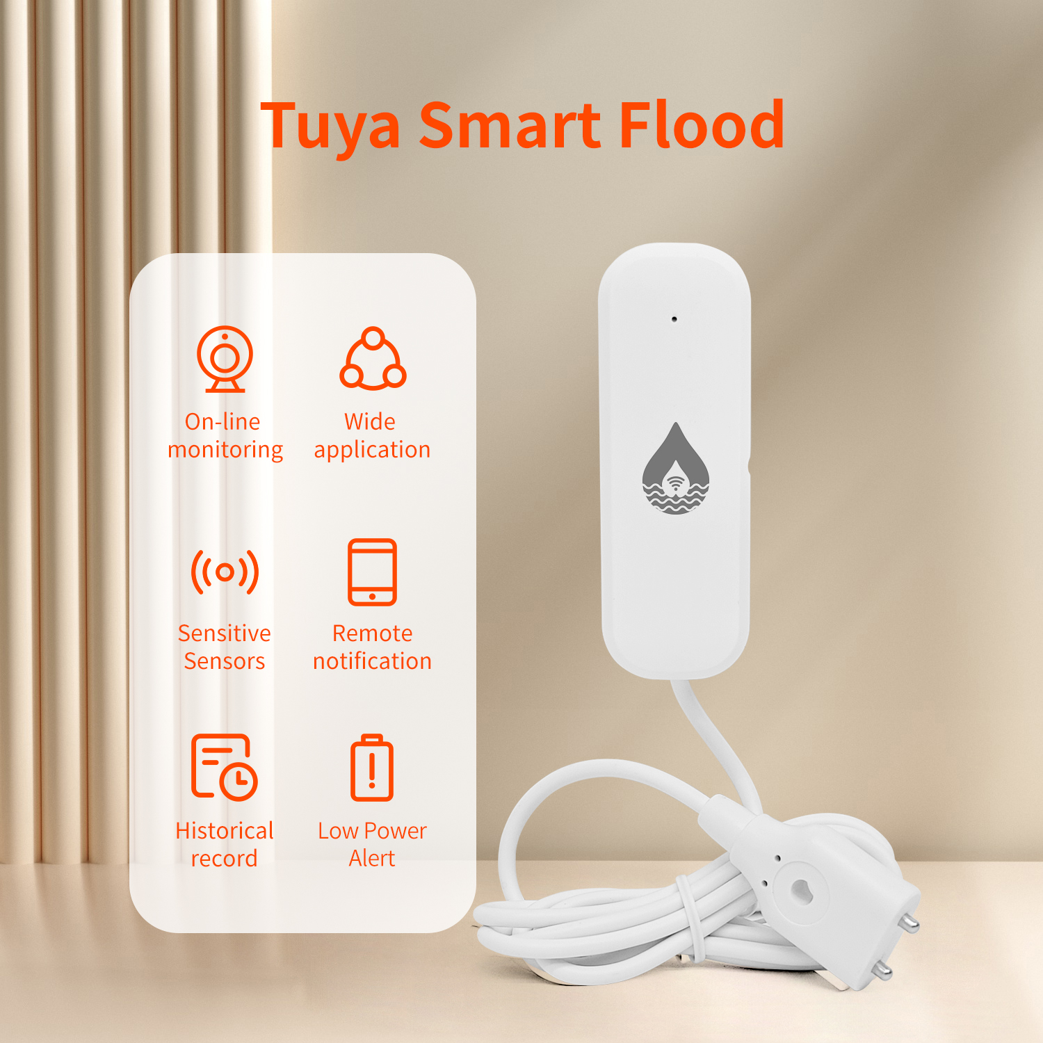 YFK Tuya WiFi Water Leakage Se - Water Alarm Sensor บทวิจารณ์และราคา