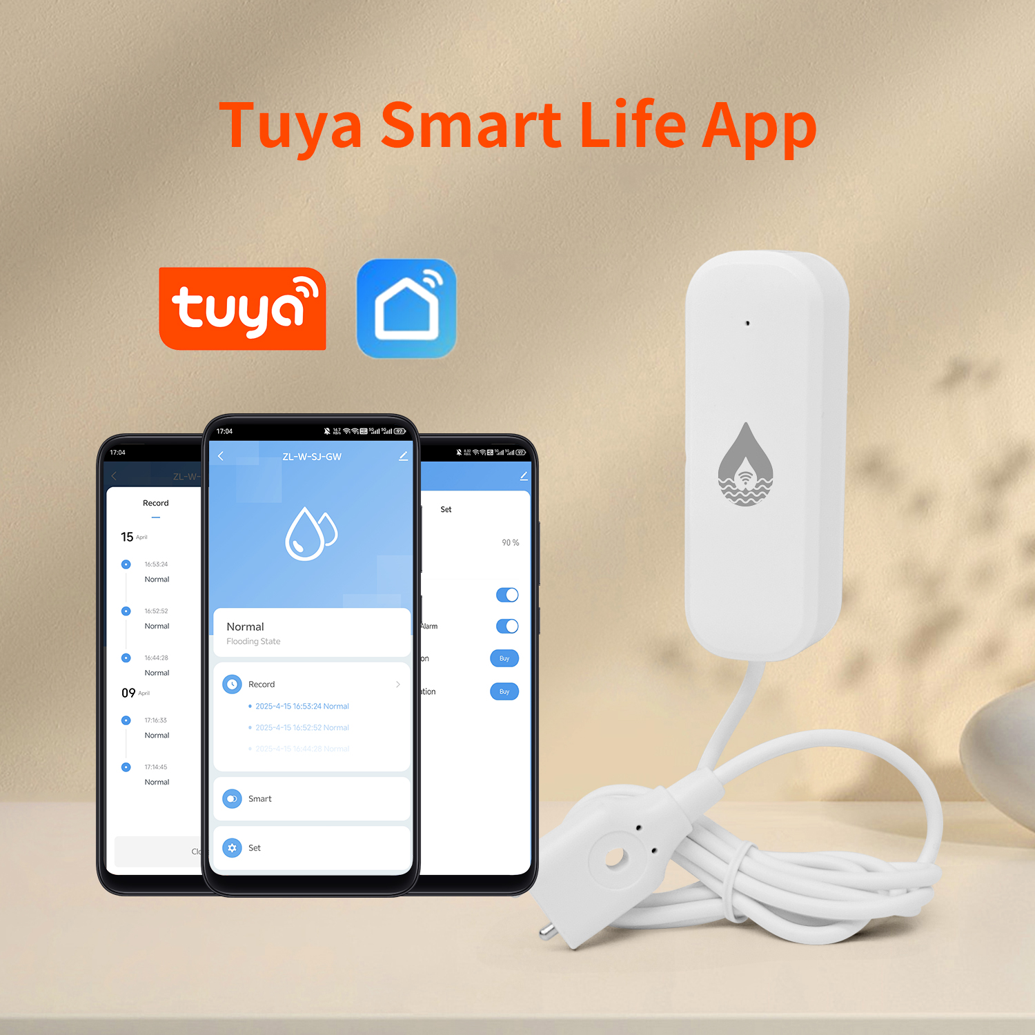 YFK Tuya WiFi Water Leakage Se - Water Alarm Sensor บทวิจารณ์และราคา