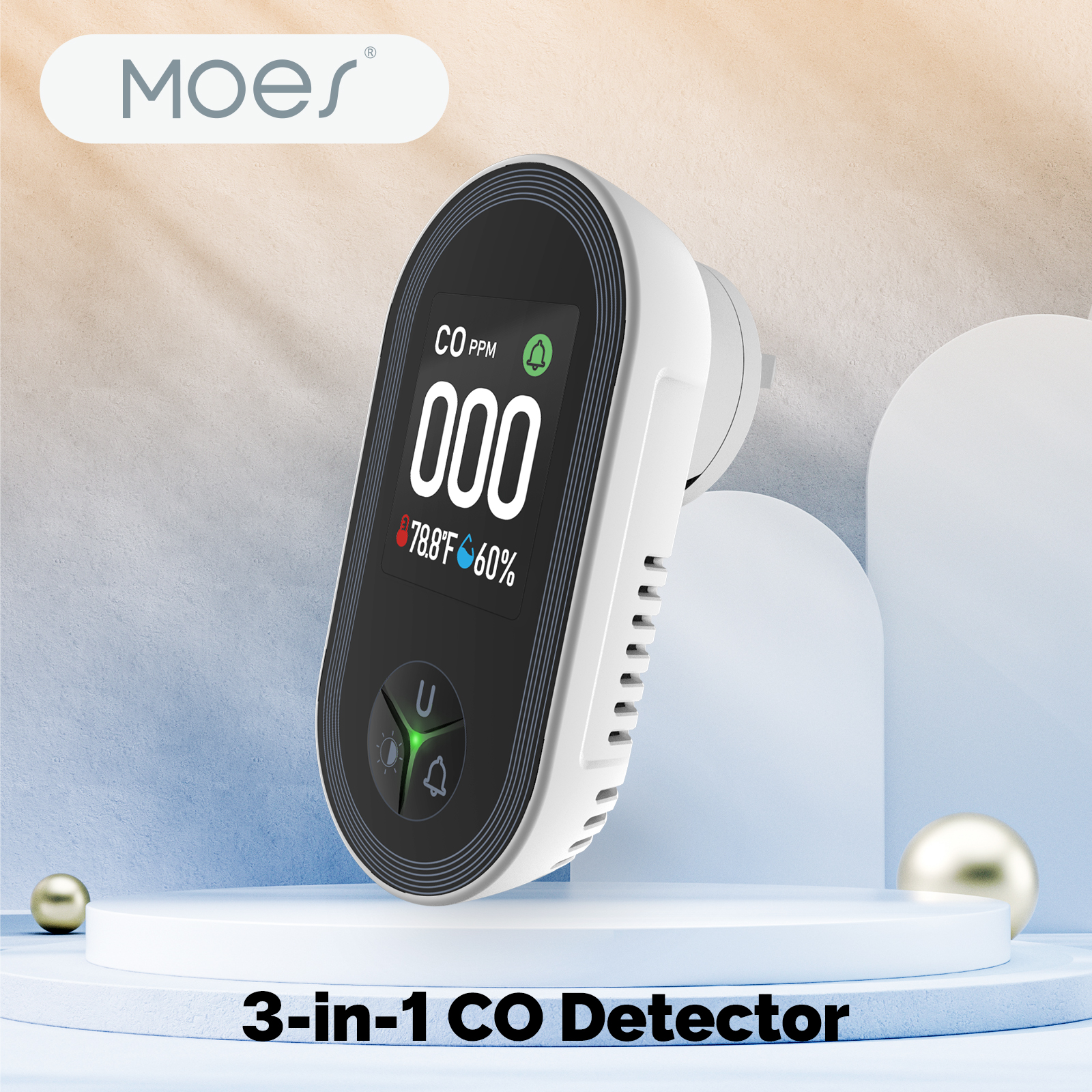 MOES 3in1 Carbon Monoxide Dete - Co Detector Plug บทวิจารณ์และราคา