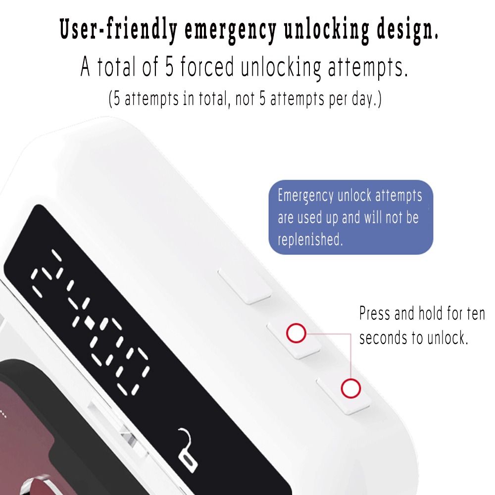 Portable Phone Lock Box with T - Medicine Cabinet Lock บทวิจารณ์และราคา