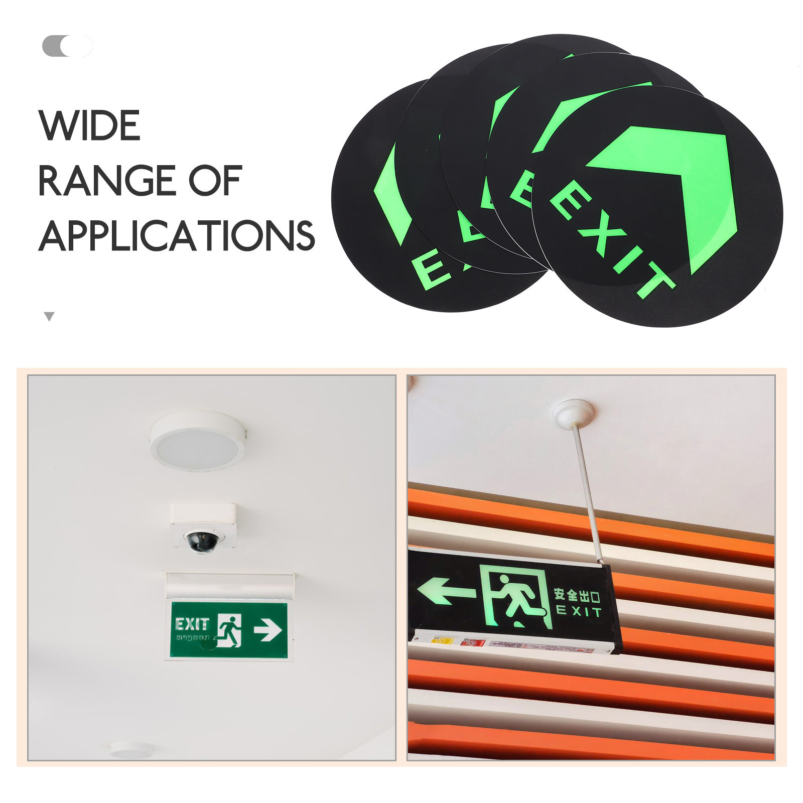 5Pcs Glow in Dark Exit Sign St - Emergency Exit Sign บทวิจารณ์และราคา