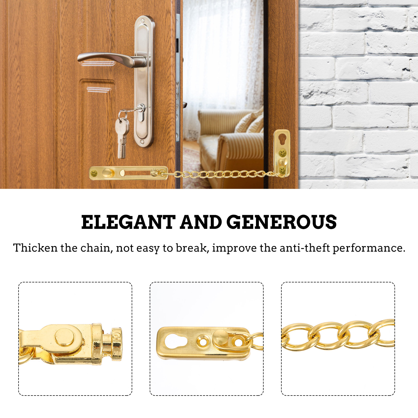 1Set Heavy Duty Stainless Stee - Security Chain Door บทวิจารณ์และราคา