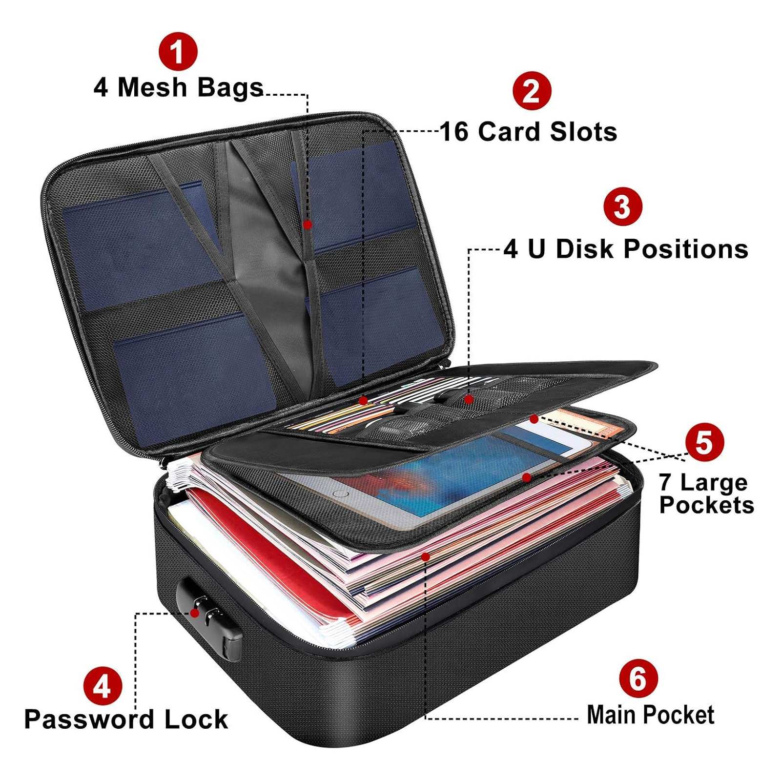Fireproof Document Bag with Lo - Fire Safe Document บทวิจารณ์และราคา